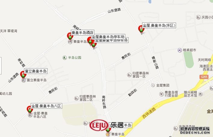 秦皇半岛片区楼盘分布大体位置