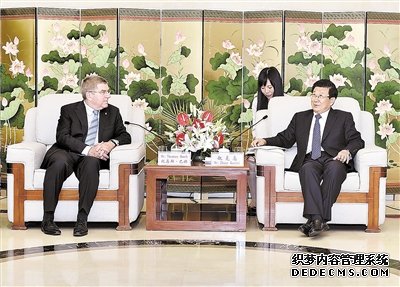 8月28日，省委书记赵克志在张家口崇礼县会见了国际奥委会主席托马斯·巴赫一行。本报记者郭昭摄