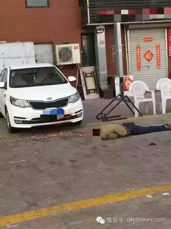 图为跳楼男子