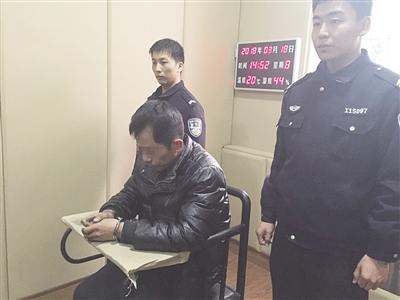 审讯时，犯罪嫌疑人后悔不已。