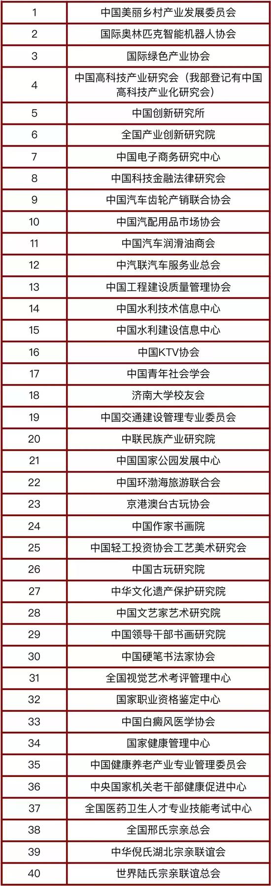 第二批涉嫌非法社会组织名单
